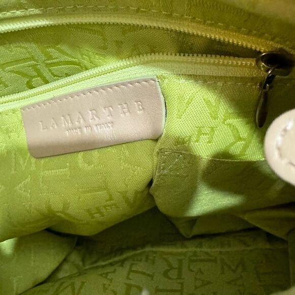 La Marthe nude color Leather Shoulder Bag - Picture 10 of 14